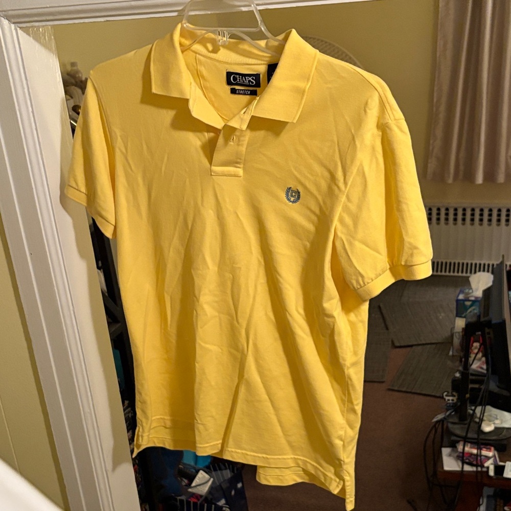 Chaps Men's Polo Shirt in Bright Yellow
